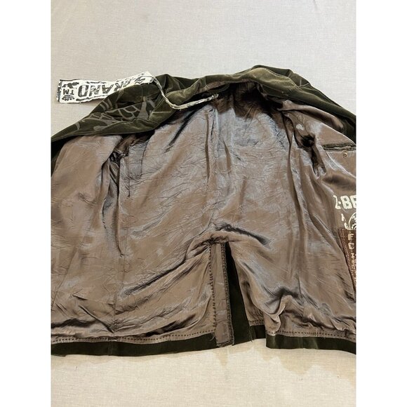 Z BRAND Jacket Blazer Men's Medium Brown Button Velour Sports Coat Rare. - Picture 8 of 12